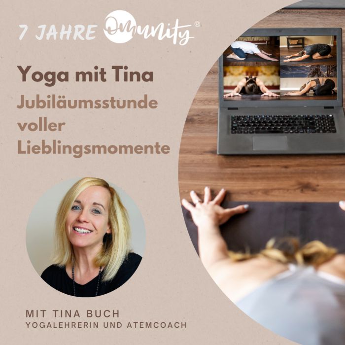 Online Live: "Yoga mit Tina - Jubiläumsstunde" mit Tina Buch
