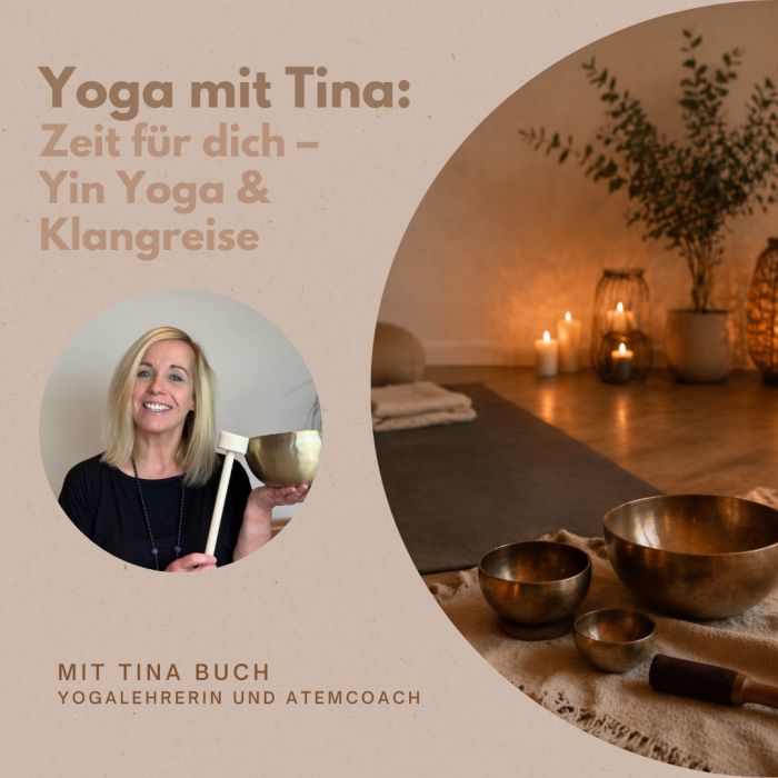 Online Live: „Zeit für dich – Yin Yoga & Klangreise“ mit Tina Buch (90 Minuten)